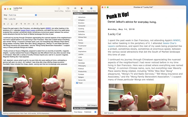 MarsEdit — macOS 1