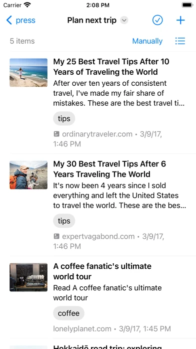 Raindrop.io — iPhone 1