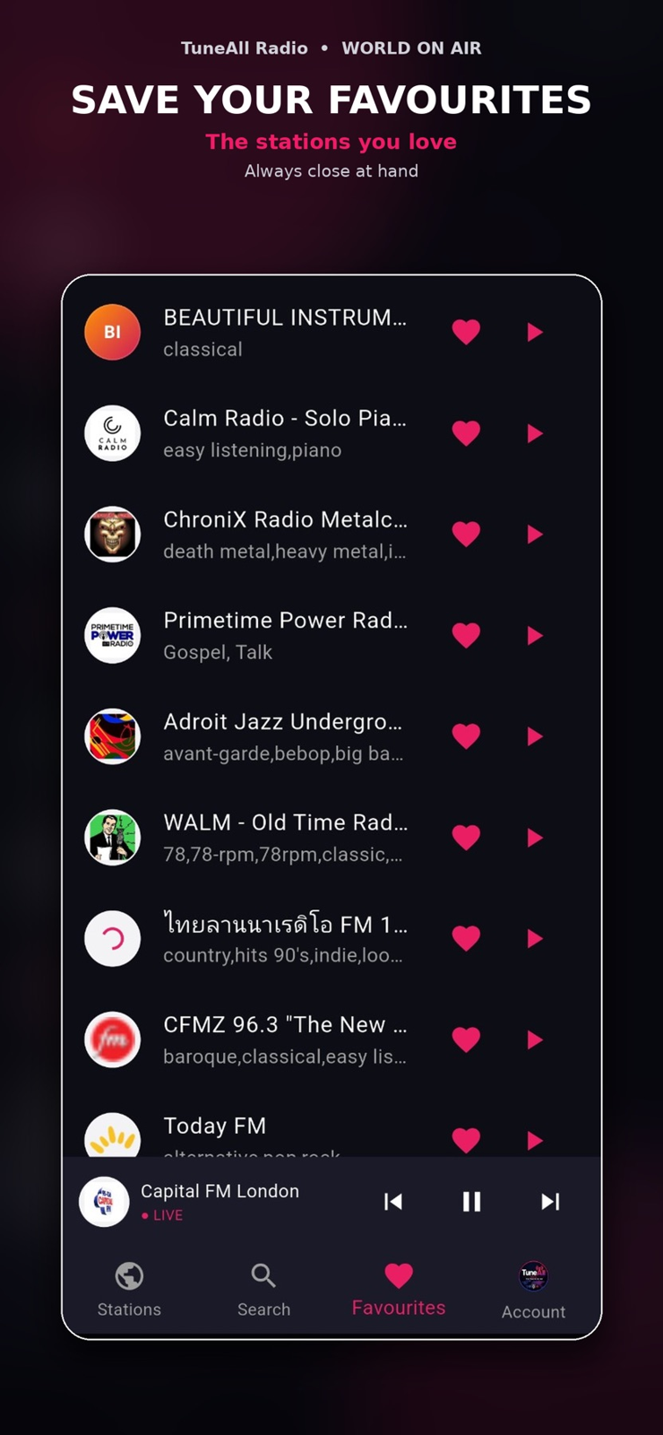 TuneAll Radio — iPhone 2