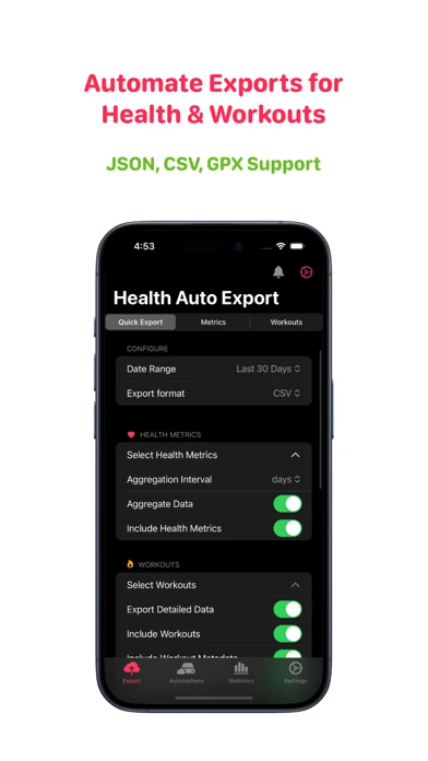 Health Auto Export — iPhone 1