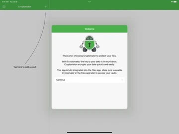 Cryptomator — iPad 2