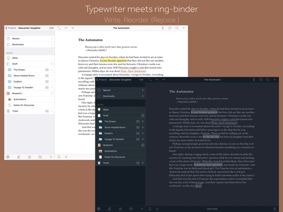 Scrivener — iPad 2
