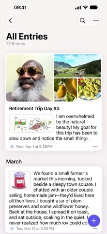 Apple Journal — iPhone 1