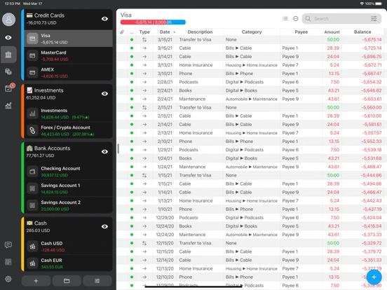 MoneyWiz — iPad 2