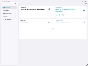 Apple Translate — iPad 2
